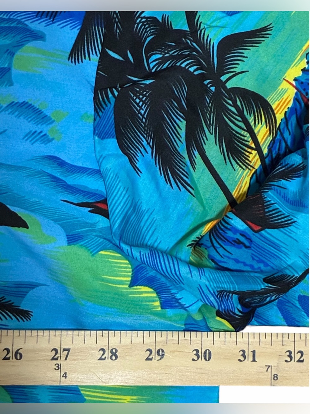 King Kameha Hawaiian Shirt Mens Plus Sz 6XL Tropical Palm Tree Ocean Aloha Blue - Picture 8 of 8